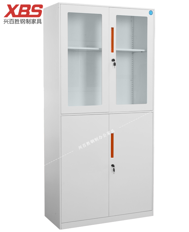 鋼制鐵皮新款 上玻下鐵器械文件柜 BS-016廠家